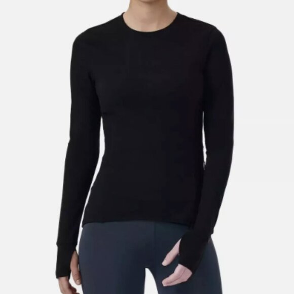 NWOT Spyder Women's L Active Black Long Sleeve Performance Thermal Shirt - Picture 1 of 9